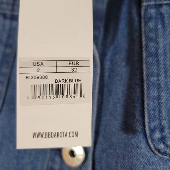 BB DAKOTA On Cloud Nine stretch denim button front jean pencil skirt - Picture 9 of 10